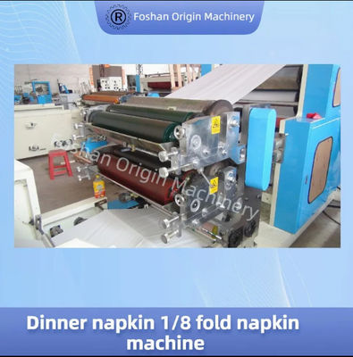 Doku Endüstrisi için Yüksek Performanslı Akşam Yemeği Kağıt Peçete Yapım Makinesi 1/8 Katlanmış