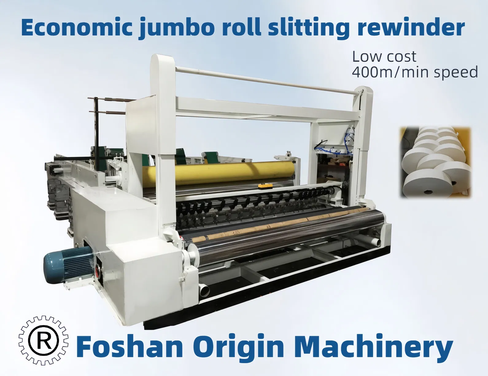 1800mm Tamamlanmış Jumbo Roll Kesme Makinesi İyi Verimlilikle Geri Dolaş 0